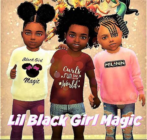 Sims Lil Black Girl Magic Tops Lil Black Sims 4 Toddler Sims 4