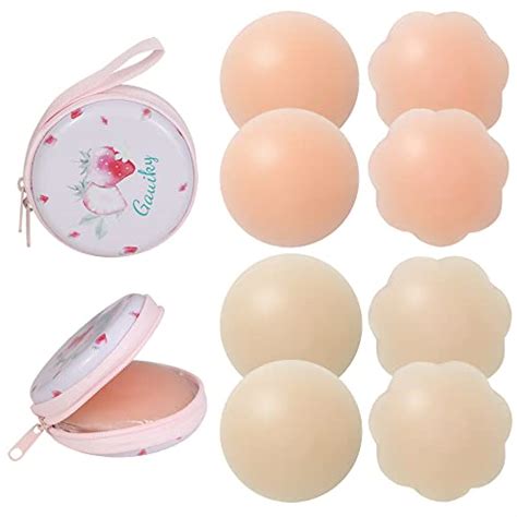 Nipple Covers 4 Pairs Womens Silicone Pasties Reusable Adhesive