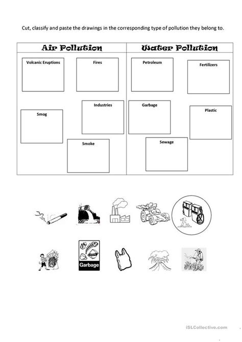 Air Pollution Practice English Esl Worksheets Pollution Activities