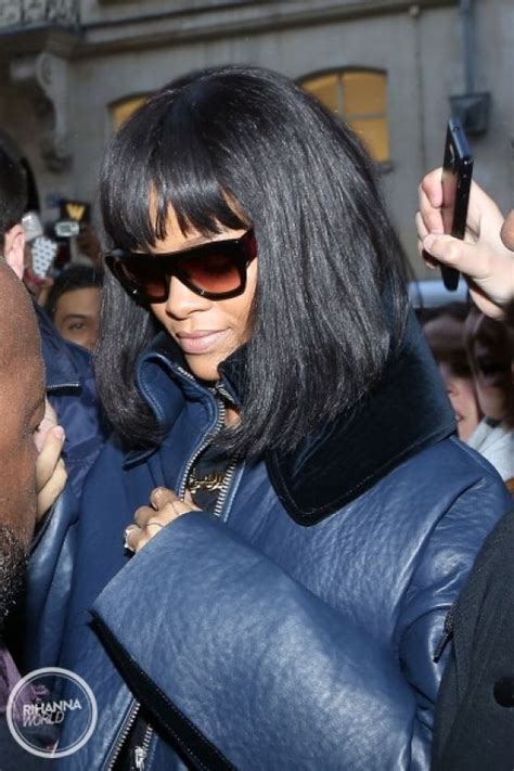 Rihanna In Paris Spotted Arriving At Her Hotel February 2014