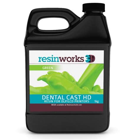 Dental Cast Hd Green 500g Castable Resin For Dlp And Lcd Printers