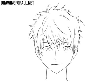 How to draw a person's face anime boy. How to Draw an Anime Head