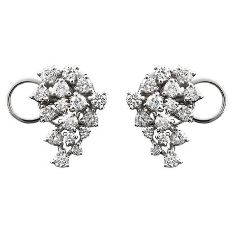 297 Carat Cvd Diamond Chandelier Earrings 14 Karat White Gold Handmade