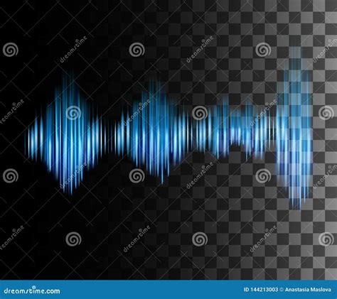 Abstract Effect Sound Wave Blue Color Effect Spectrum Audio Wave