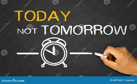 Today Not Tomorrow Stock Photo Image Of Alarm Clock 48391682
