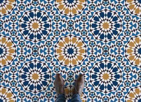 Moroccan Patterned Floor Tiles Moroccan Pattern Vinyl Flooring The