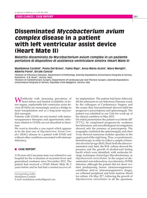 Pdf Disseminated Mycobacterium Avium Complex Disease In A Patient