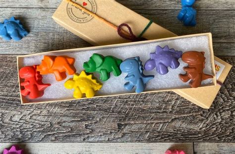 dinosaur crayons dino crayons bright colors back to etsy in 2022 dinosaur theme party