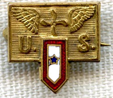 Nice Wwi Us Air Service Enlisted Aviator Son In Service Lapel Pin