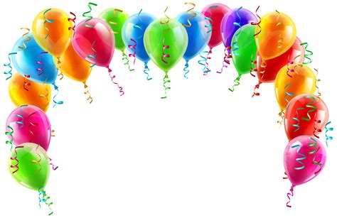 Birthday Balloons Border Png