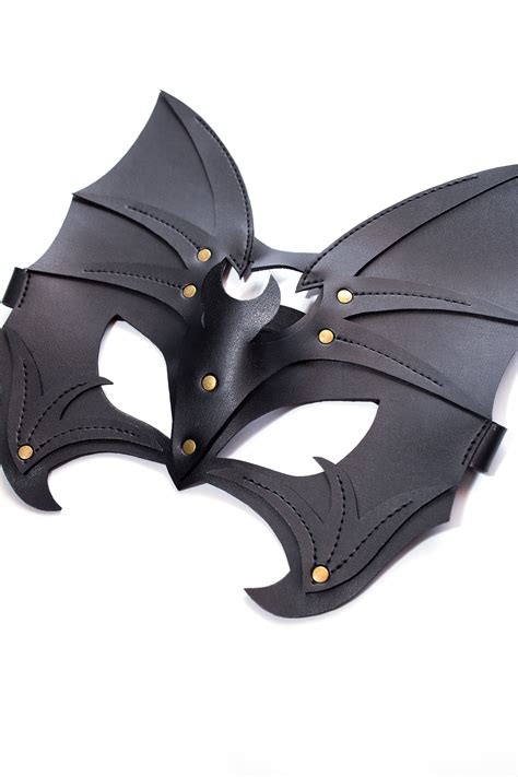 Leather Bat Mask Pdf Pattern With Instructions Diy Halloween Etsy