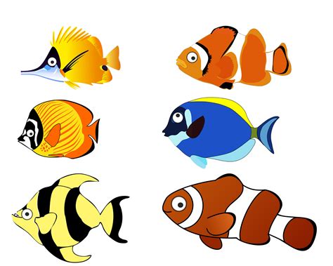 Fish Clip Art Ocean Fish Clipart Fish Png Cartoon Fish Clip Etsy Hong