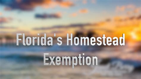 Florida Homestead Exemption Naples Florida Real Estate Youtube