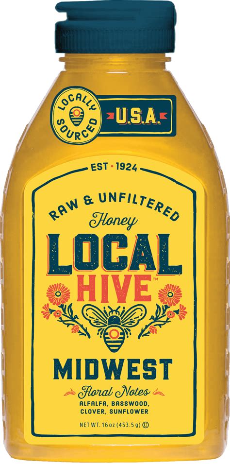Local Hive Midwest Raw And Unfiltered Honey 16 Oz