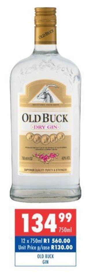 Old Buck Gin 750ml Offer At Ultra Liquors
