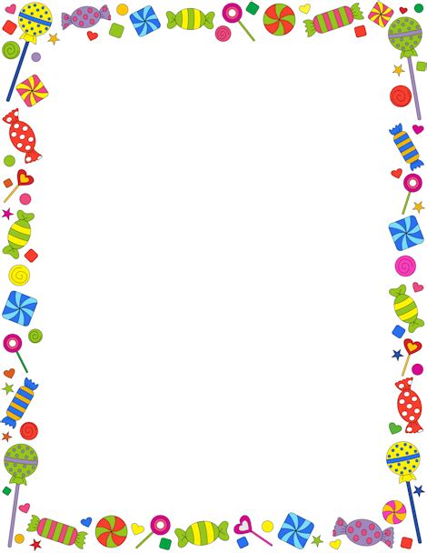 Candy Border Clip Art Page Border And Vector Graphics Clip Art