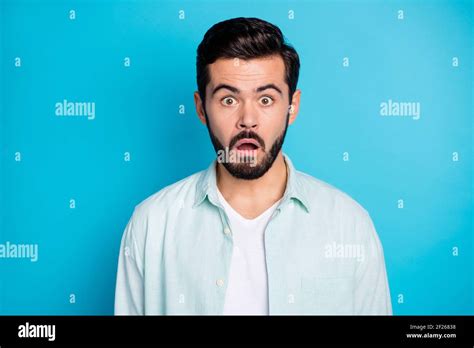 Photo Of Speechless Young Attractive Surprised Man Open Mouth Stupor
