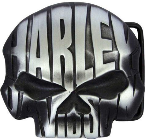 Harley Davidson Mens Willie G Night Skull Belt Buckle Chrome Finish