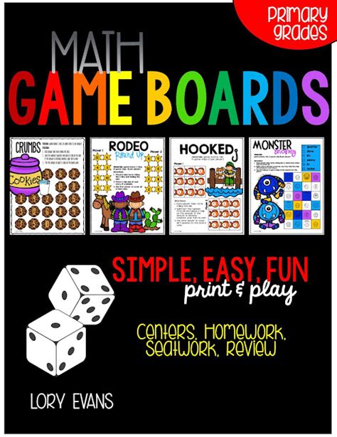 Lorys 2nd Grade Skills Math Game Boards