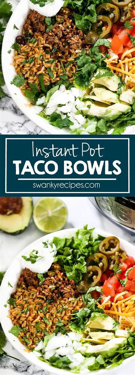 Super easy mama's ultimate comfort one pot meal: Easy Instant Pot Beef Taco Burrito Bowls. A one pot meal ...