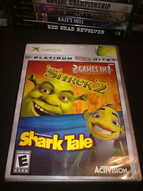 Shrek 2 Y Shark Tale 2 Discos En 1 Xbox Completos Seminuevos 29500
