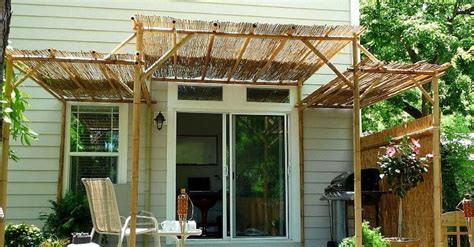 Simple And Easier To Diy Bamboo Deck Roofing And Walls Bamboo Pergola