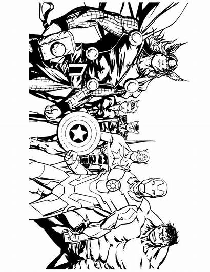 Coloring Comic Avengers Superhero Comics Marvel Strip