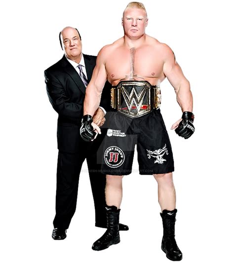 Render Of Brock Lesnar And Paul Heyman 2014 By Dinesh Musiclover On