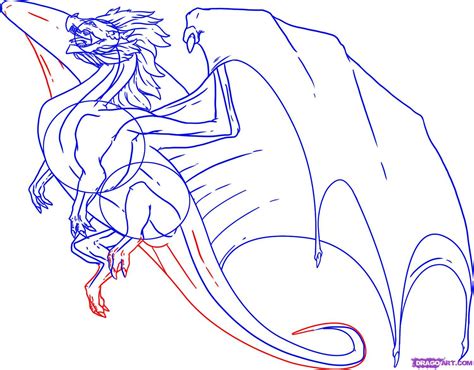 How To Draw A Flying Dragon Step By Step Dragons Draw A Dragon