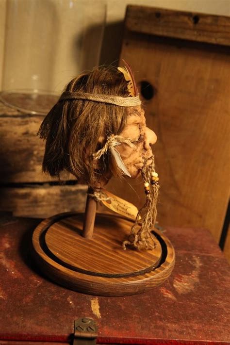New Shrunken Head Specimen Sculpture Art Ooak Oddities Tsantsa Original