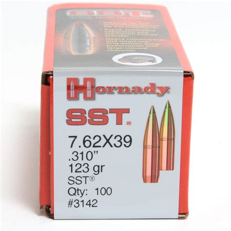 Hornady 310 762x39 123 Grain Sst Super Shock Tip 100 Bullets