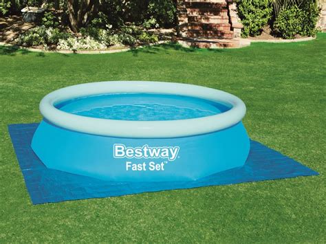 Multifunctional inflatable pools:in addition to a kids swimming pool,it can be used as a bathtub,ball pit,sand box,toys pool,fishing a landing mat at the end of the slide provides extra protection for your little ones. MAT under POOL 274x274 cm film BESTWAY BA0028 | swimming ...