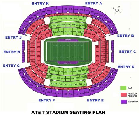 Atandt Stadium Seating Plan Ticket Price And Bookingparking Map