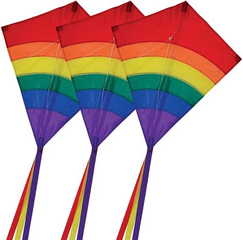 In The Breeze 3300 3 Rainbow Arch 27 Inch Diamond Kite 3 Pack