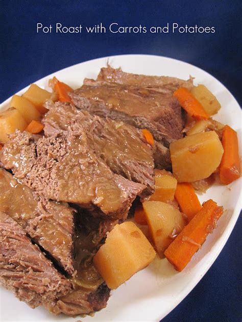 Potato mash and beef roast recipecarrot beef roast to be detailed in this videomaterials usedthe amount of food that will be done here will be enough for 50. The Apron Gal: Pot Roast with Carrots and Potatoes in the Crock Pot