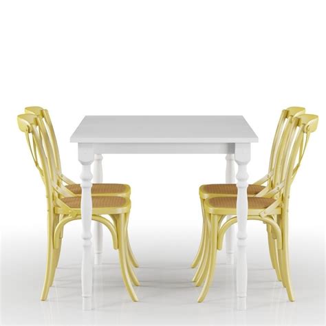 Set Classic Table And Chairs 3d Model Cgtrader