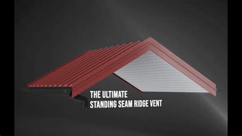 Standing Seam Metal Roof Ridge Vent Snapz Youtube