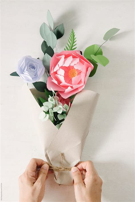 Wrapping Paper Flowers Bouquet By Stocksy Contributor Alita Stocksy
