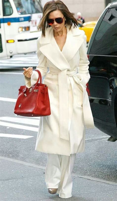 Victoria Beckham Coats For Women White Wool Coat White Long Jacket
