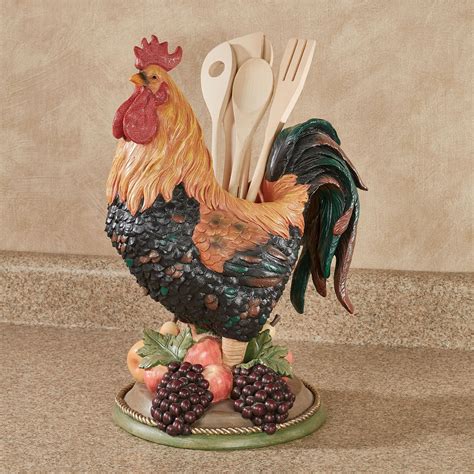Tuscany Rooster Kitchen Utensil Holder