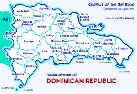Geofact Of The Day Dominican Republic Provinces