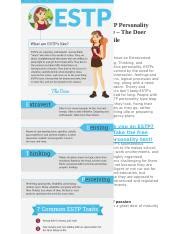 ESTP Personality Type Docx ESTP Personality Type The Doer Profile ESTPs Have An Extraverted