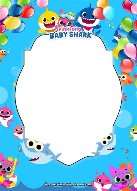 Free Printable Baby Shark Birthday Invitation Templates Free