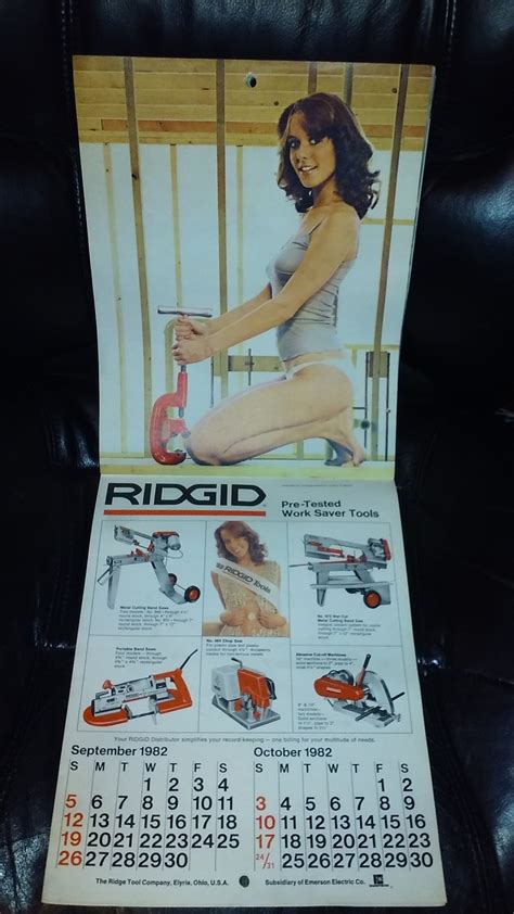 1981 82 Ridgid Tools Pinup Calendar Collectors Weekly