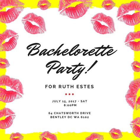 Bachelorette Party Invitation Templates Canva