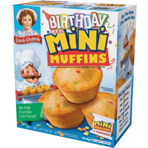 Little Debbie Birthday Cake Mini Muffins 8 Boxes 40 Travel Pouches Of Bite Size Muffins 8