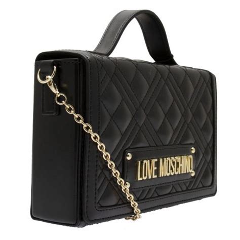 Love Moschino Womens Black Quilted Top Handle Crossbody Bag Hurleys