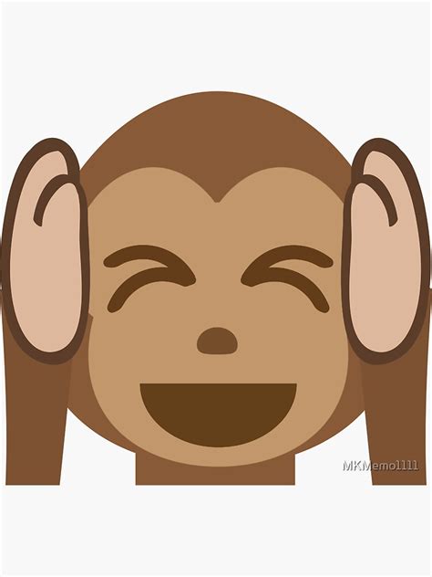 Hear No Evil Monkey Emoji Best Friends Forever Gift Sticker By