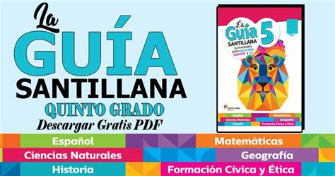 Programas de estudio 2011 primaria. Descarga La Guía Santillana 5 Grado en PDF | Libros de ...