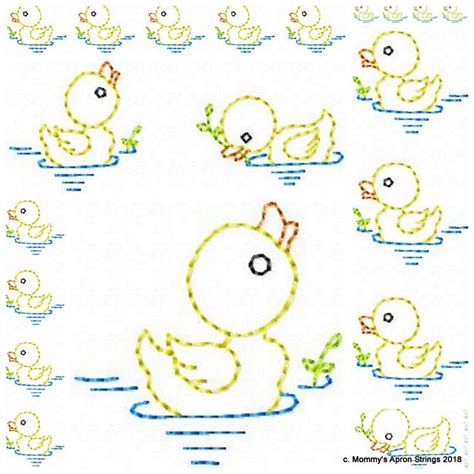 Vintage Ducks Set Of 10 Designs Singles Borders 4x4 5x7 Etsy